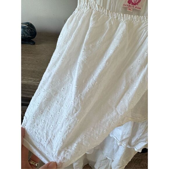 Victoria Dunn White Eyelet Bennet Maxi Dress Size XLarge - Picture 6 of 11